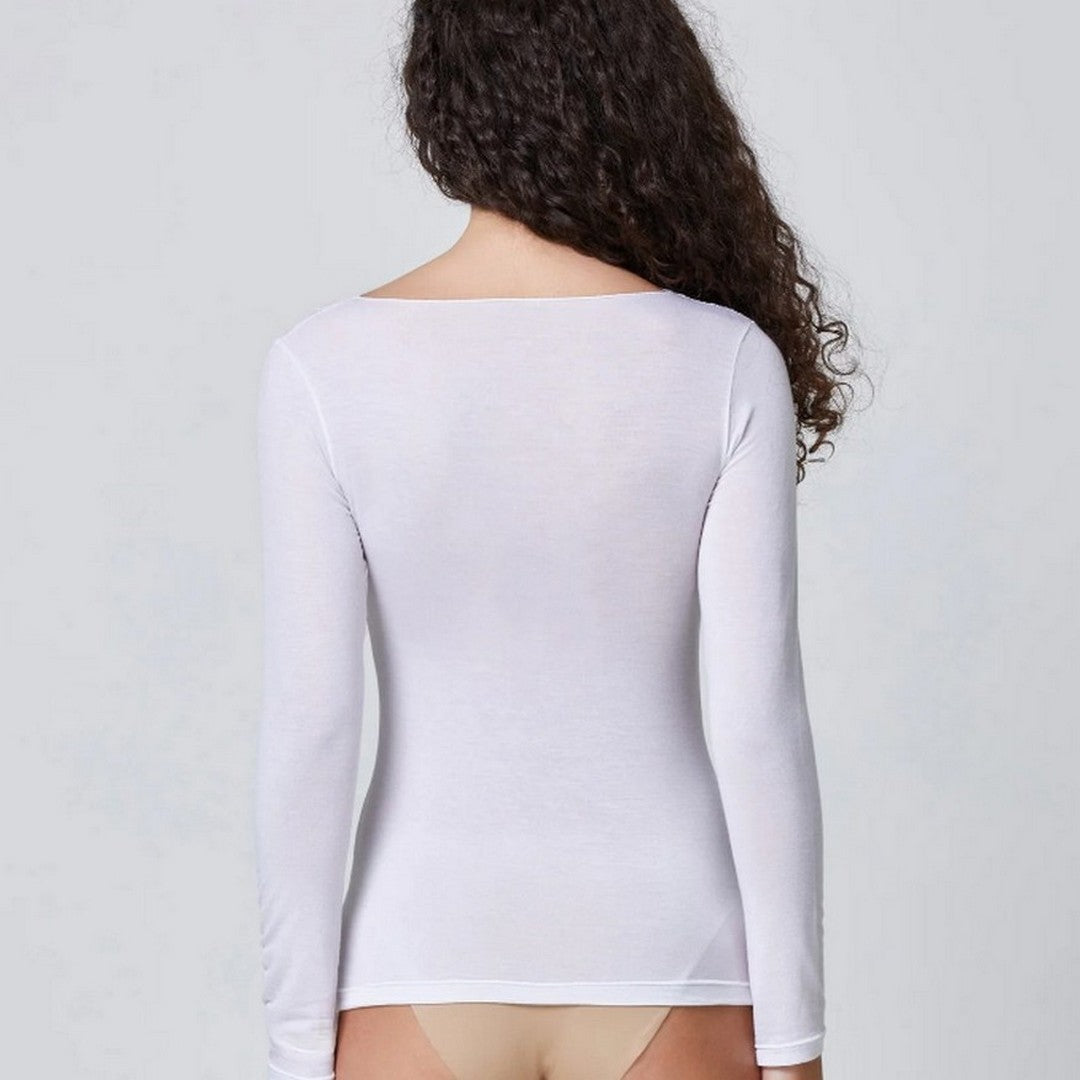 Jadea Donna Maglia in Cashmere Scollo a V con Inserto Pizzo
