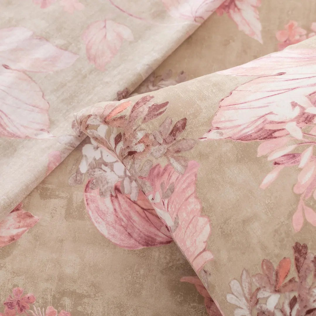 Riviera Home Completo Lenzuola Perla in Puro Cotone Stampato LN1846