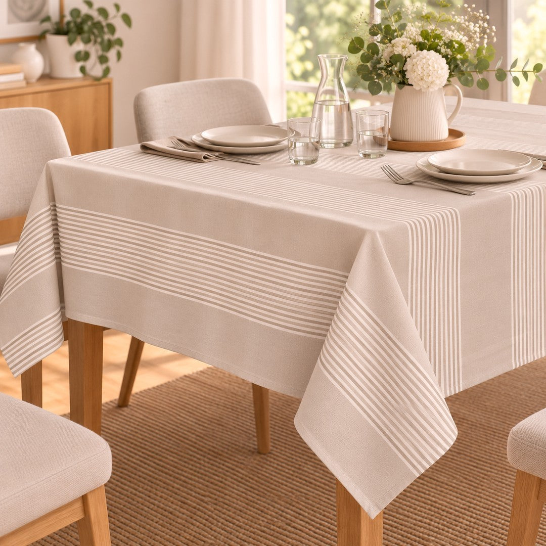 Vallesusa Tovaglia 8 Posti Cotone Tinto in Filo 150x220 Polly