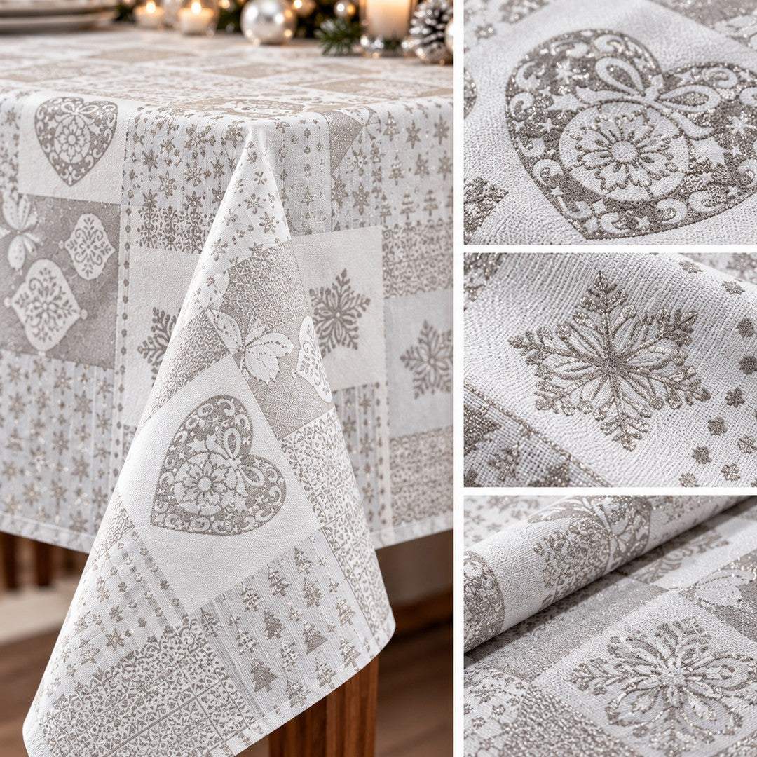 Botticelli Home Tovaglia - Copritavolo White Argento 140x225