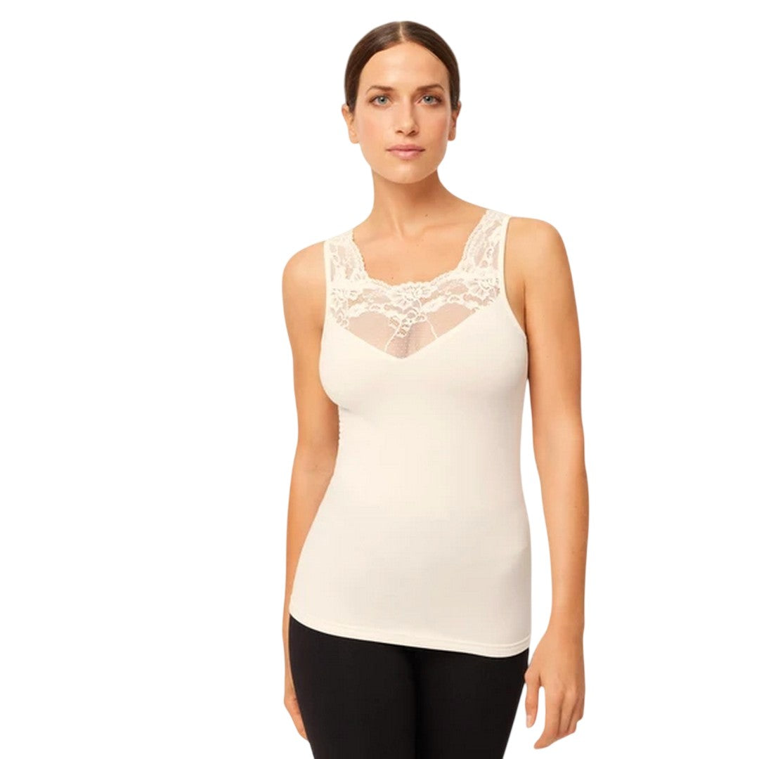 Ysabel Mora Canotta Termica Donna Senza Maniche Con Balza in Pizzo - 70006