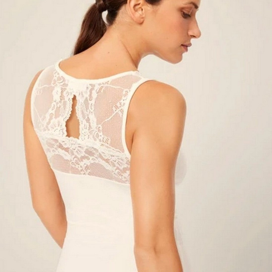 Ysabel Mora Canotta Termica Donna Senza Maniche Con Balza in Pizzo - 70006