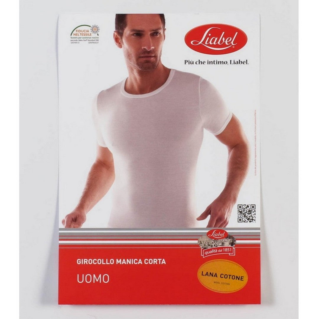 Liabel Maglia Uomo Girocollo Lana e Cotone Easy Wash