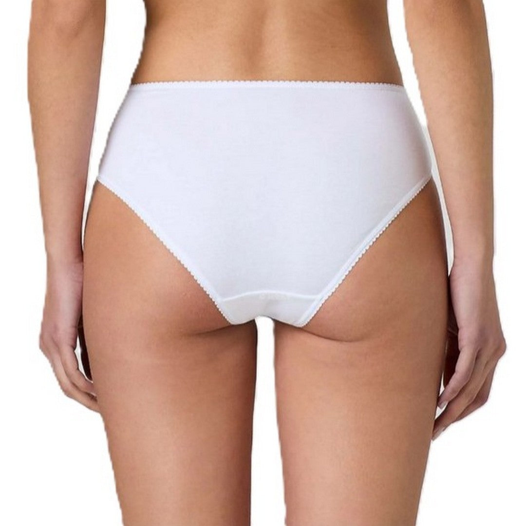 Jadea Slip Donna in cotone modal e pizzo Bianco