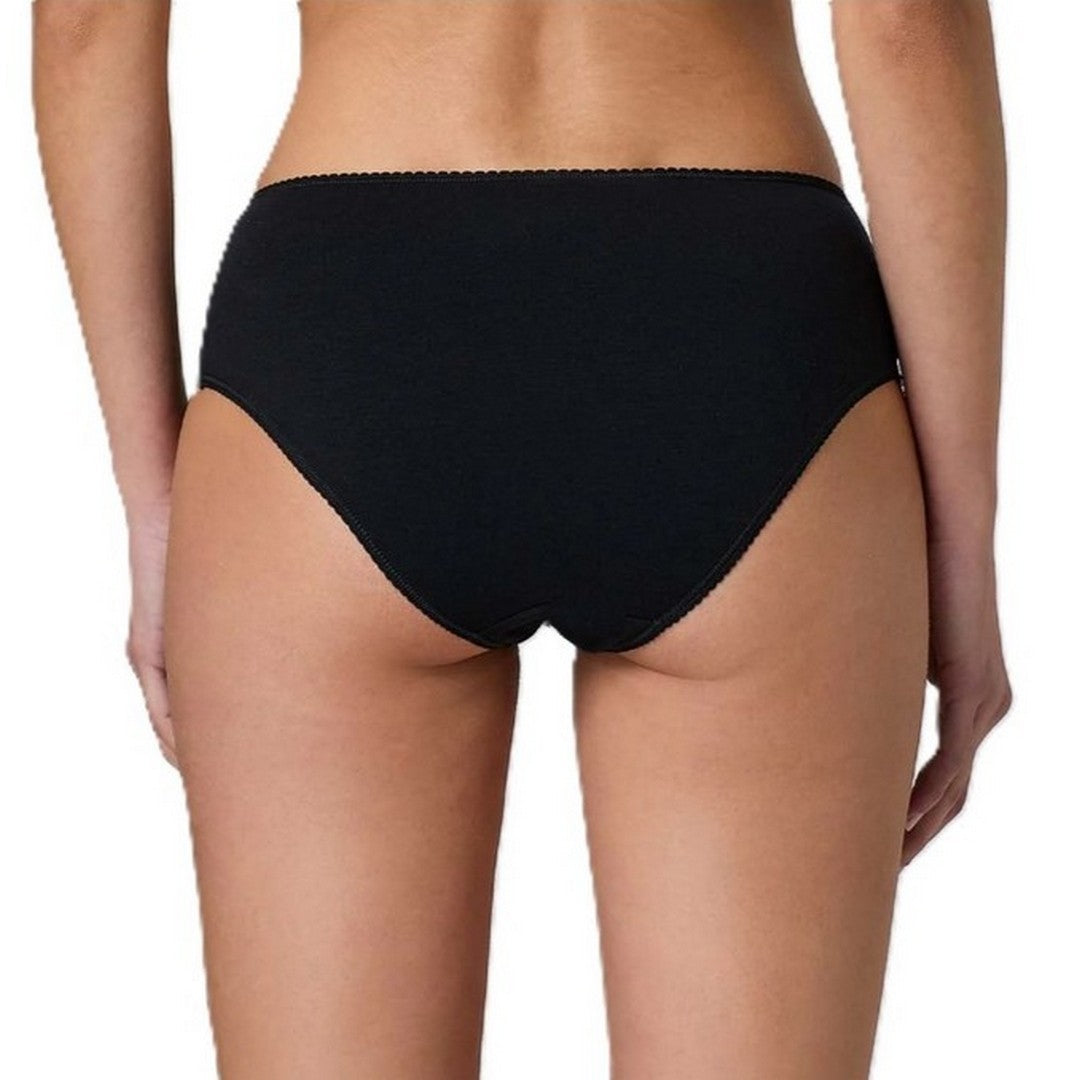 Jadea Slip Donna in cotone modal e pizzo Nero