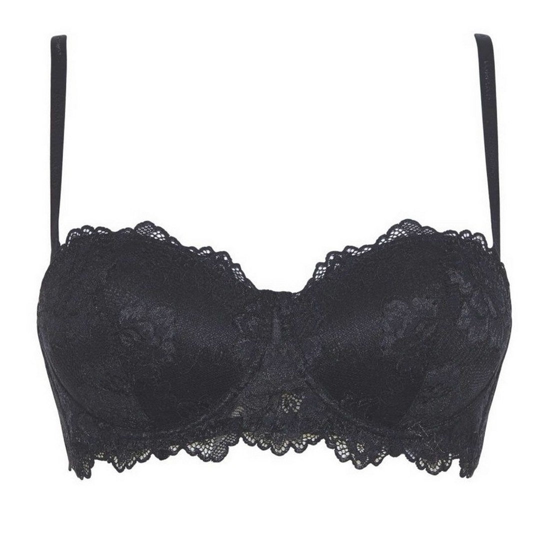 Lormar Reggiseno Donna a Fascia con Coppe in Pizzo