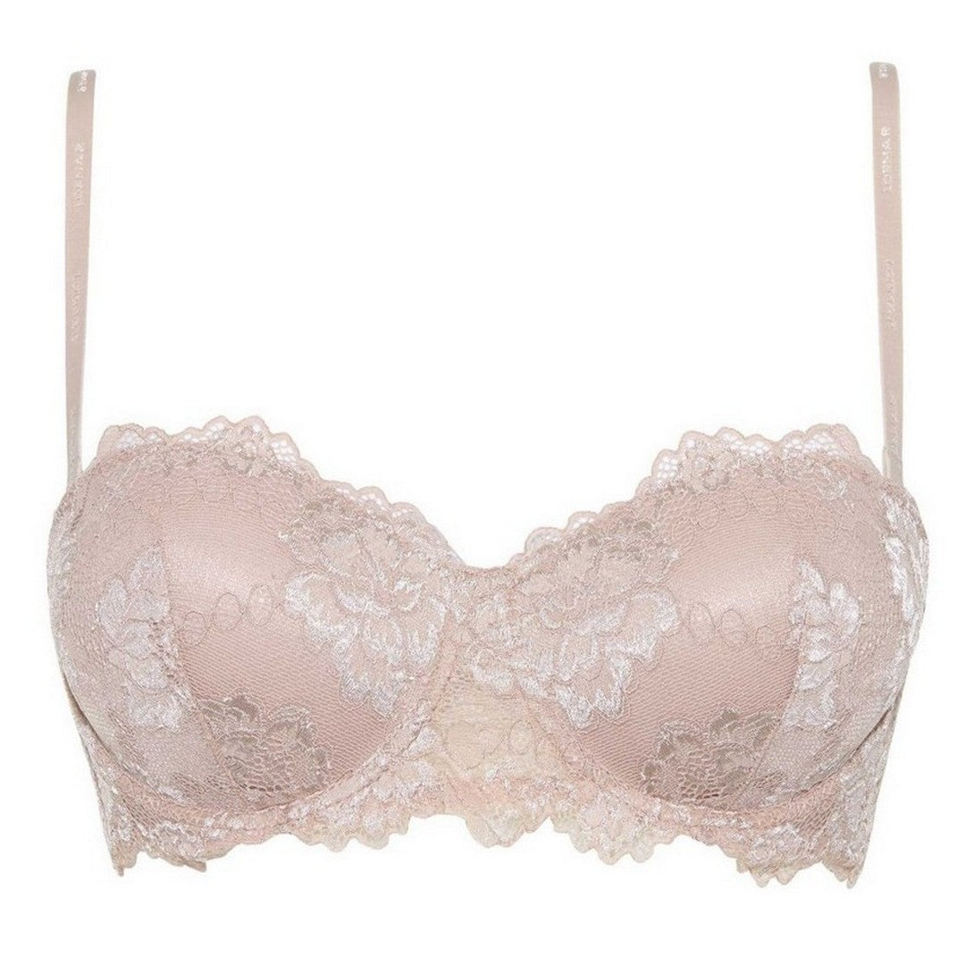 Lormar Reggiseno Donna a Fascia con Coppe in Pizzo