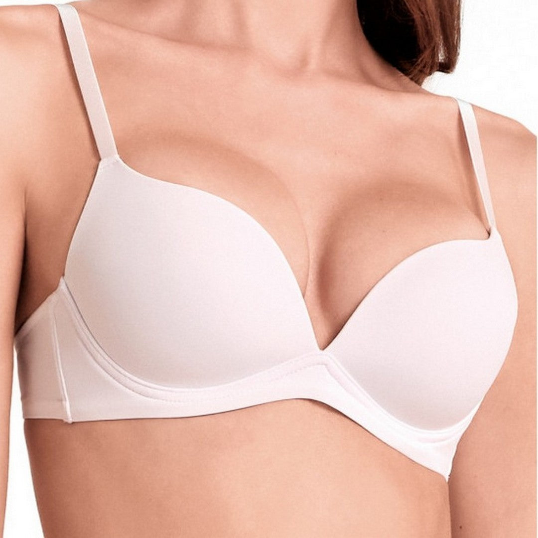 Lormar Reggiseno Donna Push-up liscio Senza Ferretto Bianco