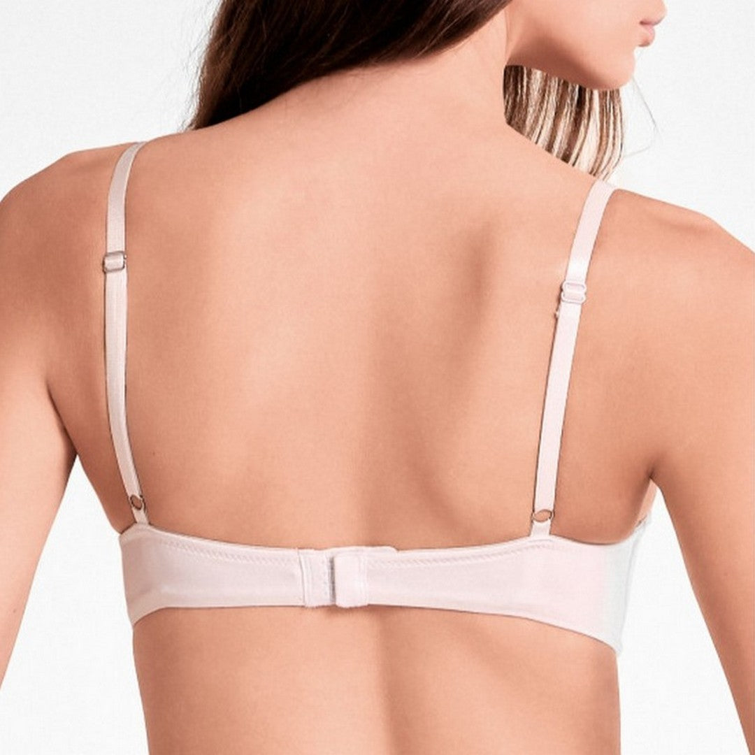 Lormar Reggiseno Donna Push-up liscio Senza Ferretto Bianco