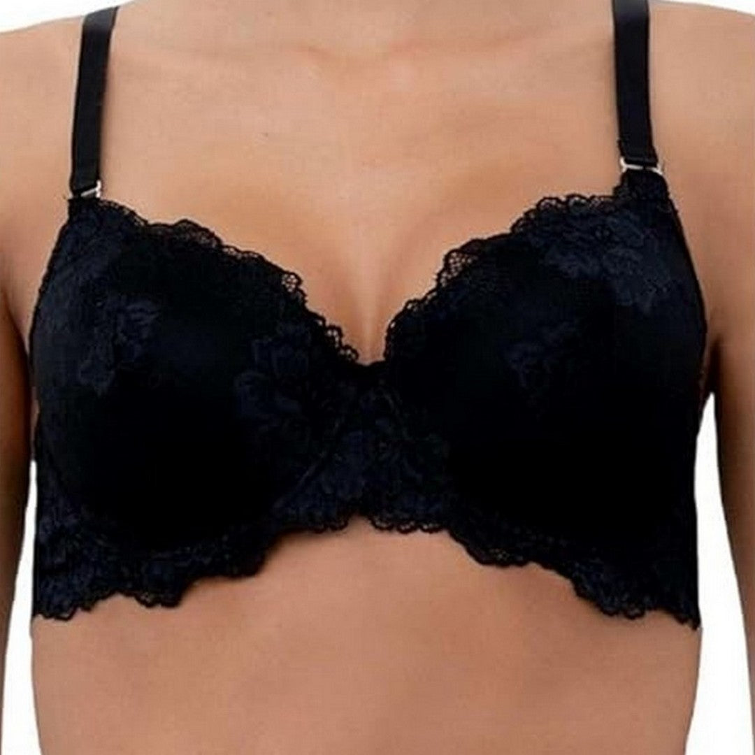 Lormar Reggiseno Donna Balconcino Favoloso in Pizzo con Ferretto