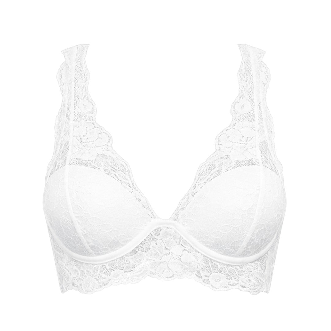 Lormar Reggiseno Donna Bralette Push-up in Pizzo