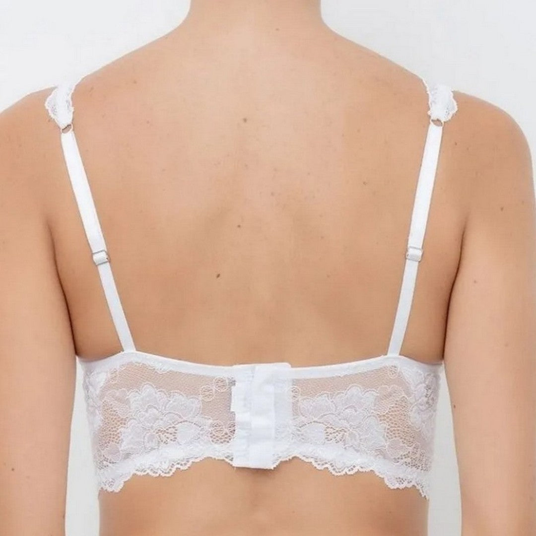 Lormar Reggiseno Donna Bralette Push-up in Pizzo