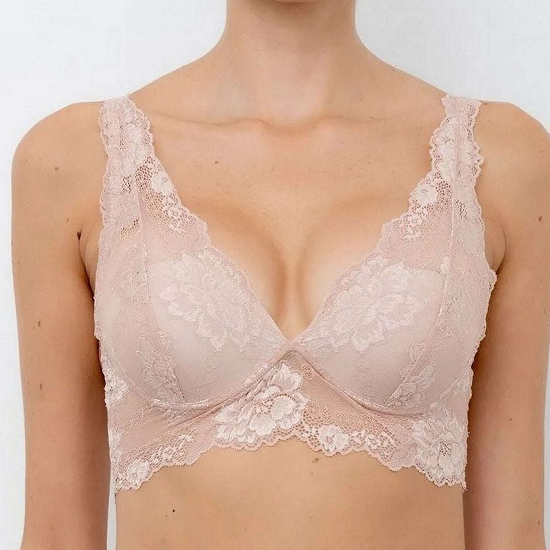 Lormar Reggiseno Donna Bralette Push-up in Pizzo