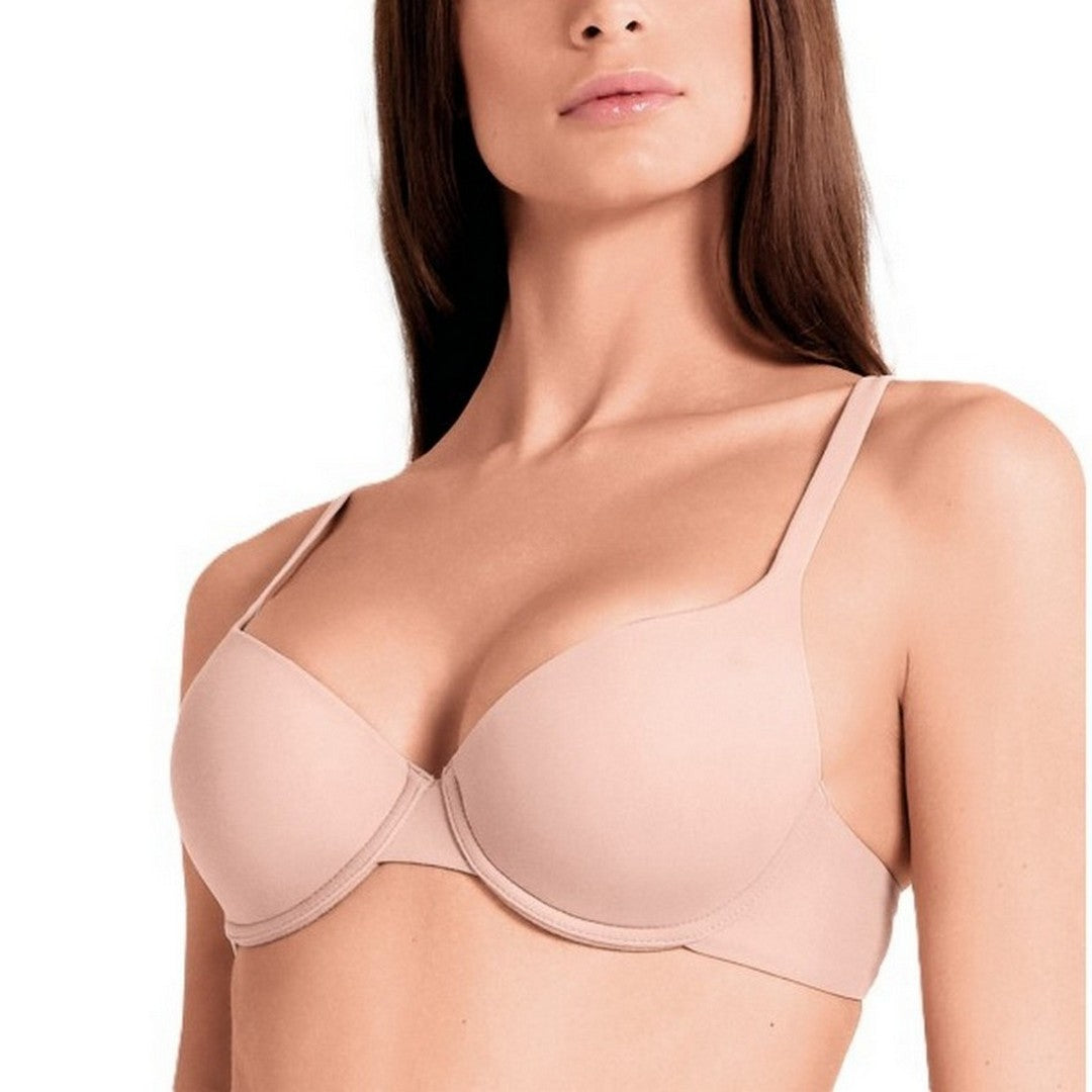 Lormar Reggiseno Donna Balconcino Imbottito in microfibra con ferretto Nudo