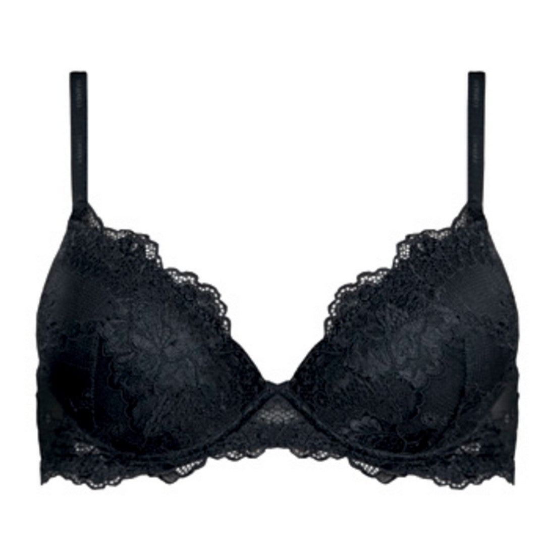 Lormar Reggiseno Donna Balconcino Prestige in Pizzo ferretto Nero