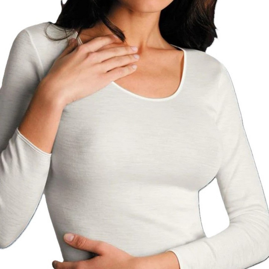 Madiva Maglia donna Manica Lunga Lana Seta Naturale