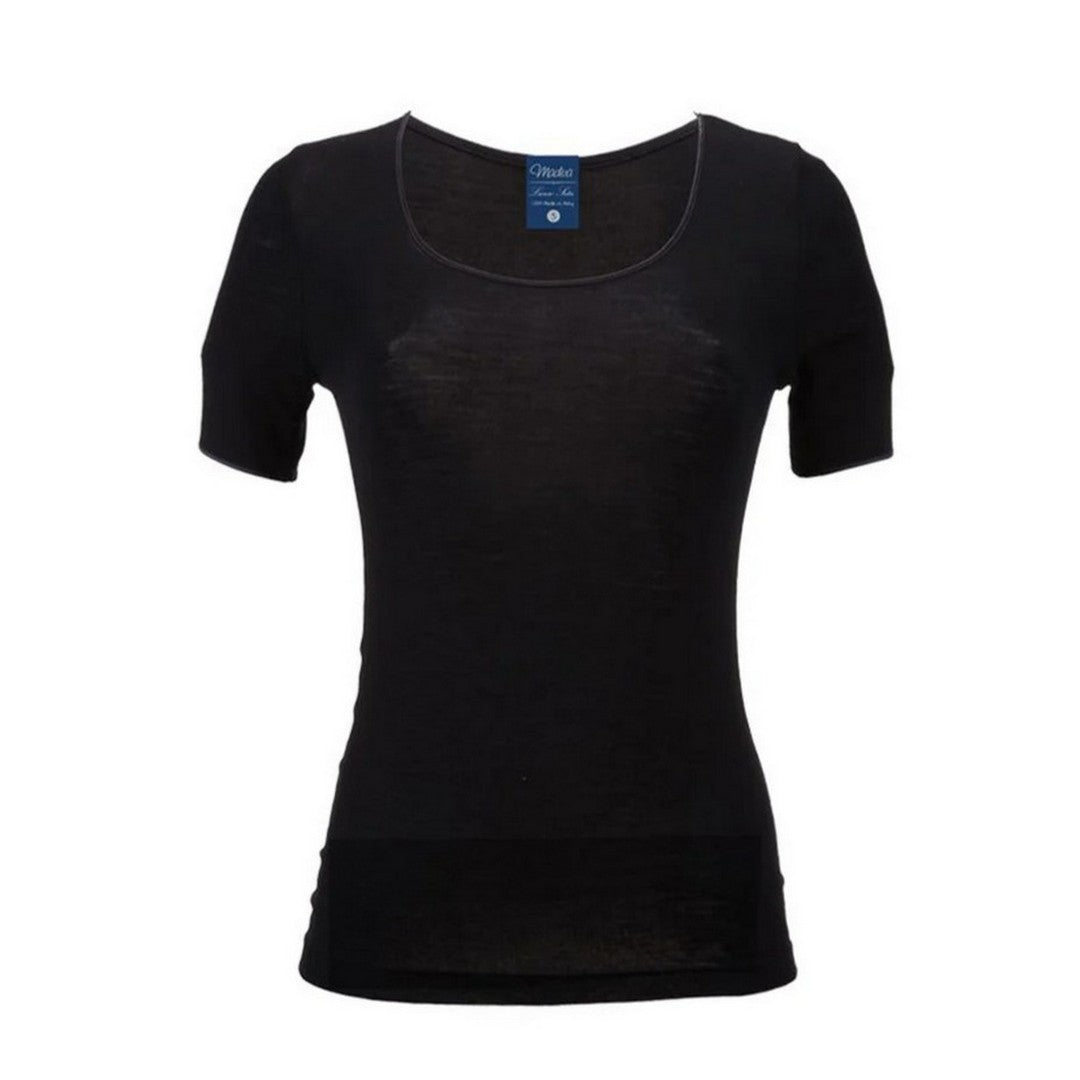 Madiva Maglia donna Mezza Manica- Lana Seta nero