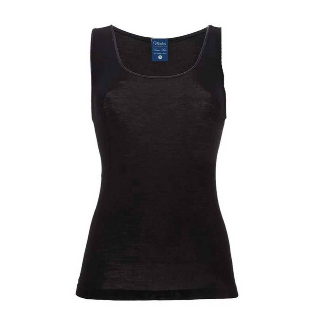 Madiva Maglia donna Spalla Larga Lana e Seta Nero