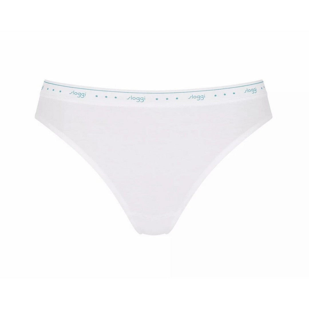 Sloggi 2pack Slip Tai 100 Donna Bianco - 10198072 0003