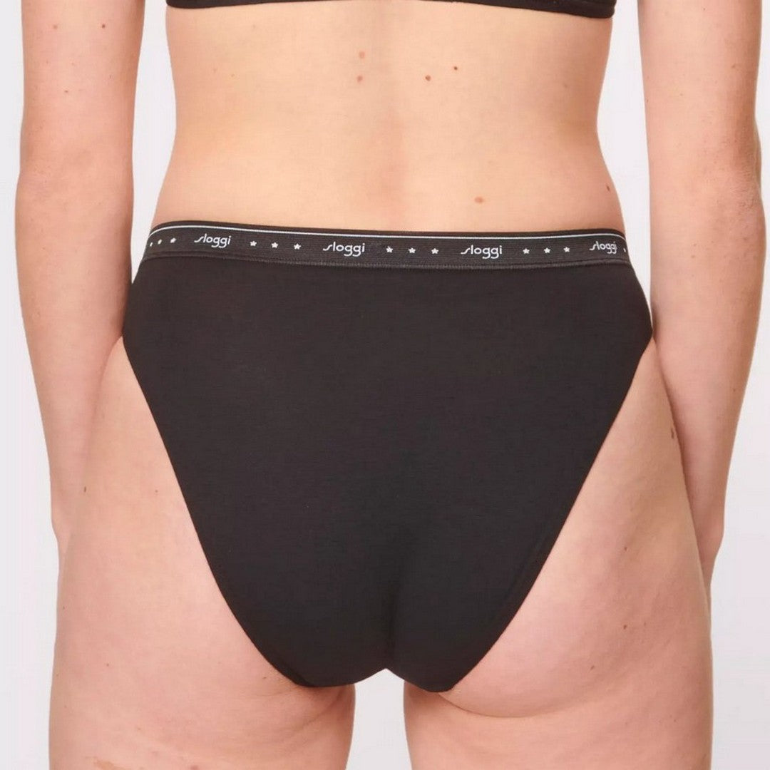 Sloggi 2pack Slip Tai 100 Donna Nero 10198072 0004