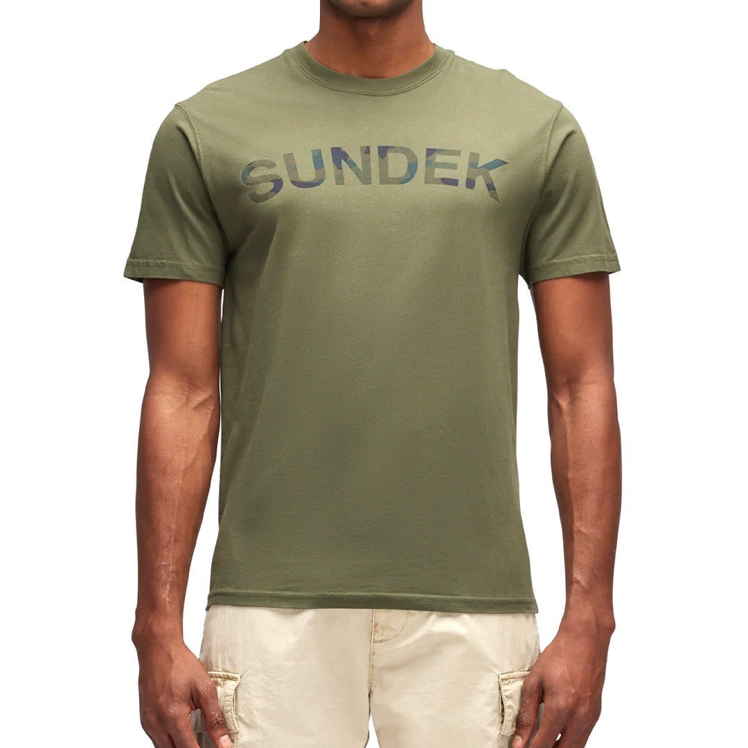 Sundek T-Shirt Uomo con Stampa Camou - M290TEJ7800-30200