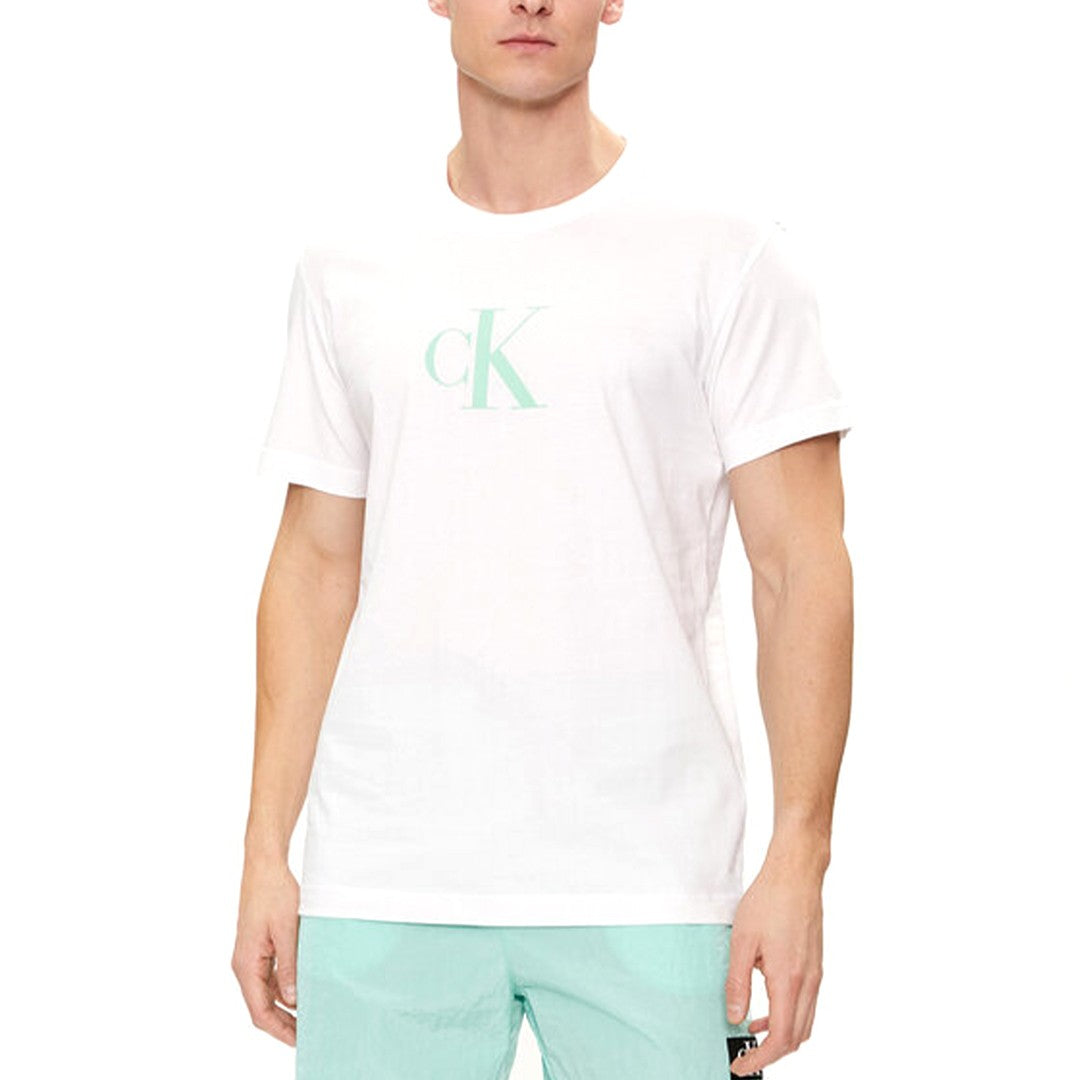 Calvin Klein Uomo T-Shirt Beachwear Crew Neck Tee - KM0KM00971-YCD