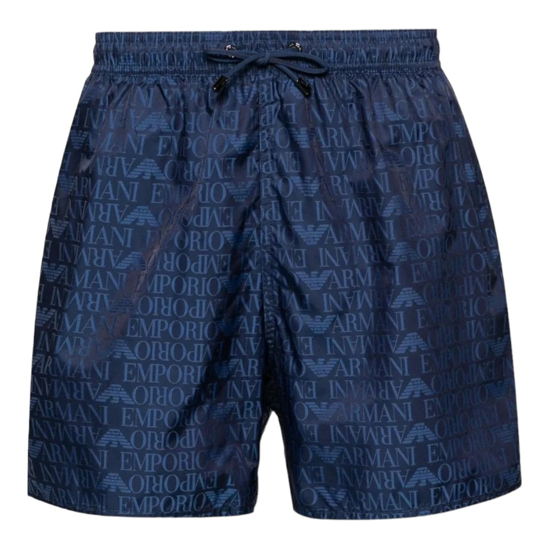 Emporio Armani Boxer Uomo Beachwear Blu Navy - 211740 4R442 15435