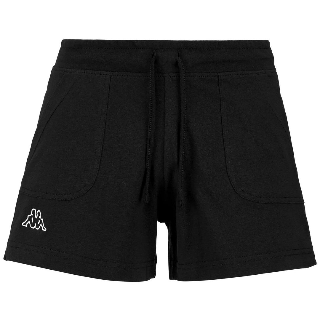 Kappa Pantaloncini Sportivi Donna Logo Caber Nero - 303H0Q0-005