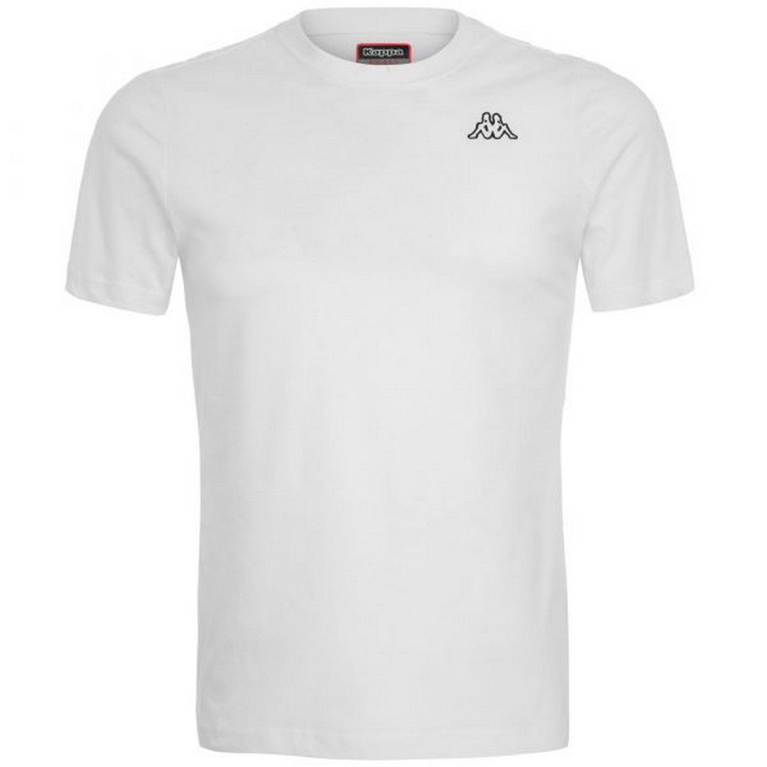 Kappa T-Shirt Uomo Logo Korpo Cafers Slim Bianco - 304J150-001