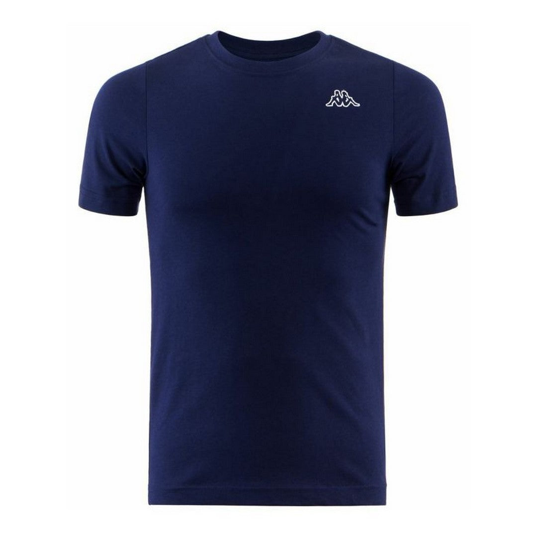 Kappa T-Shirt Uomo Logo Korpo Cafers Slim Blu 304J150-XMF