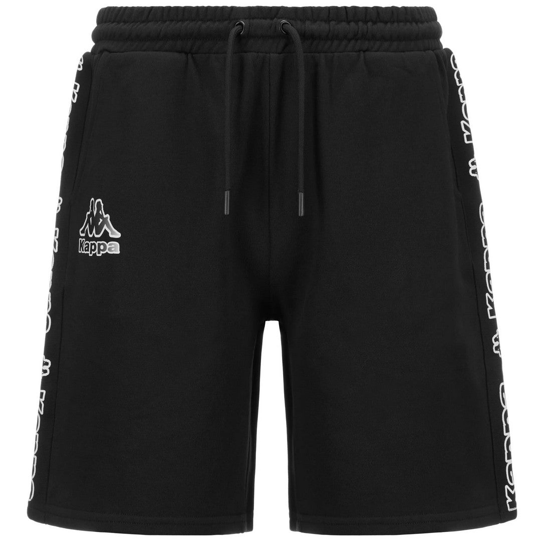 Kappa Pantaloncini Sportivi Uomo Logo Fulto Nero - 351J3YW-005