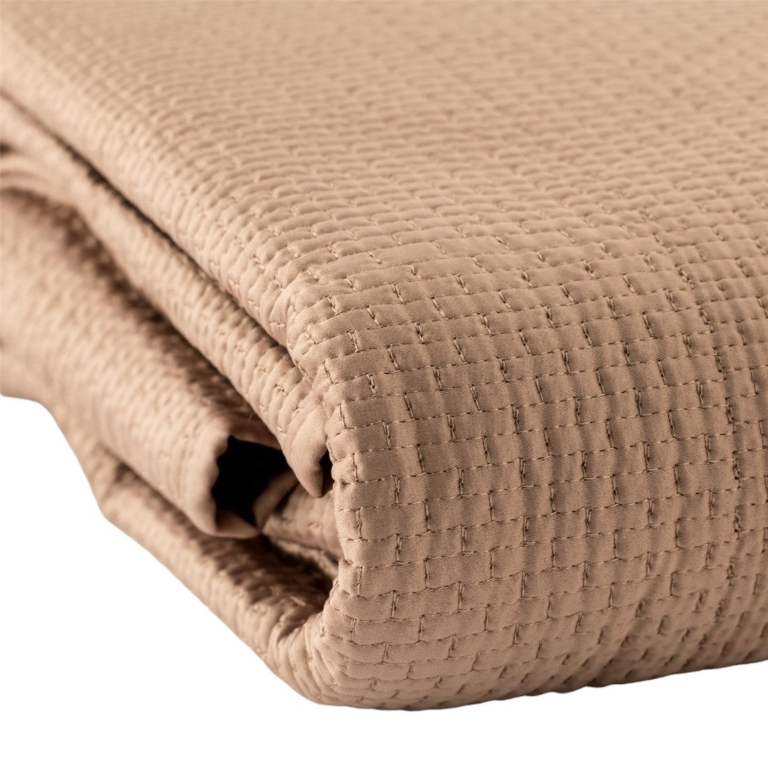 Riviera Caley Quilt Satin Piazza e Mezza Tortora