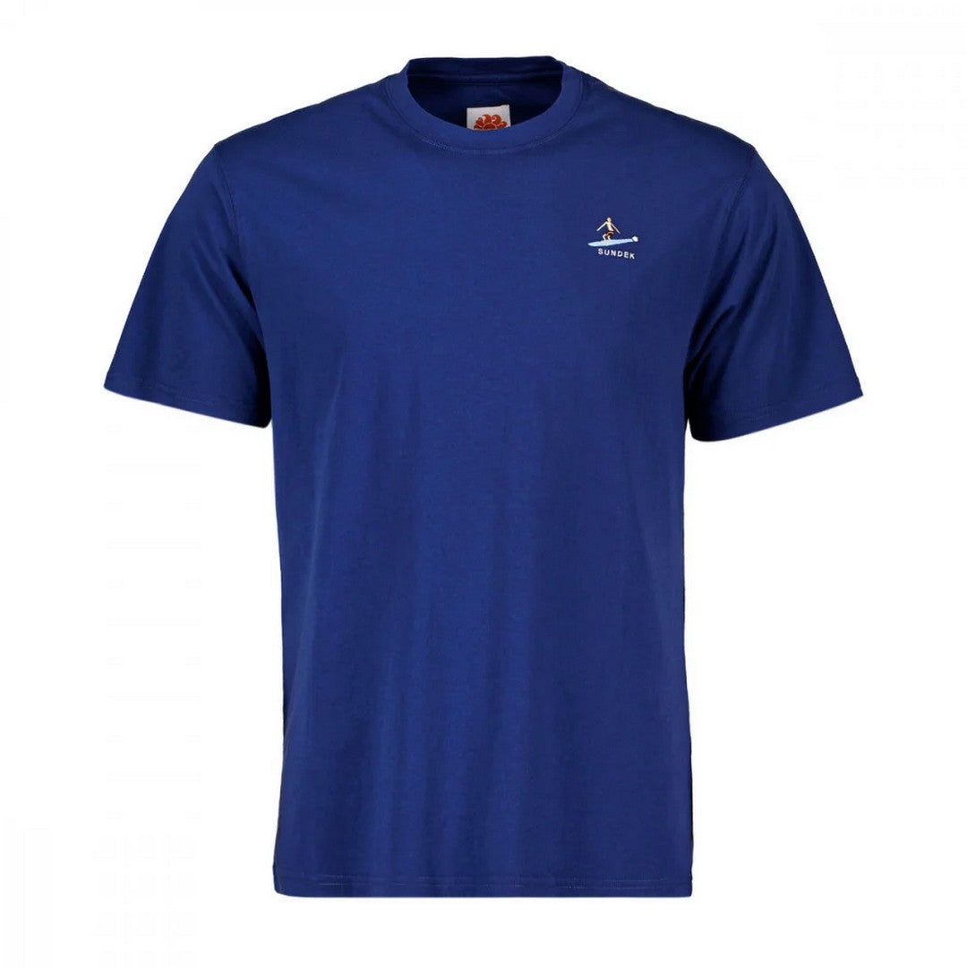 Sundek Embroidered T-Shirt Uomo Blu - M089TEJ9900-76000