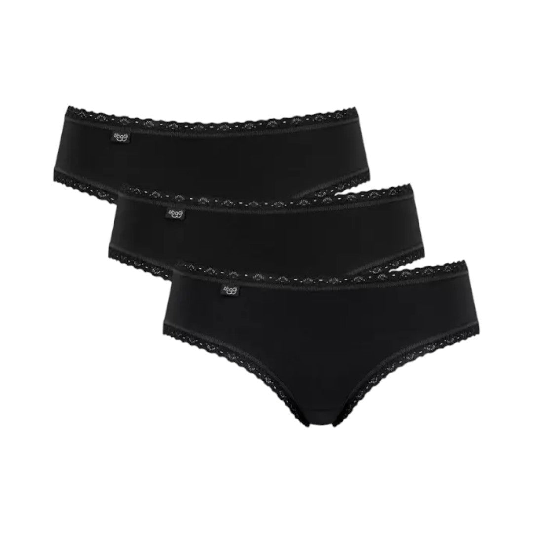 Sloggi 3 Slip Donna Nero - 7613112895513