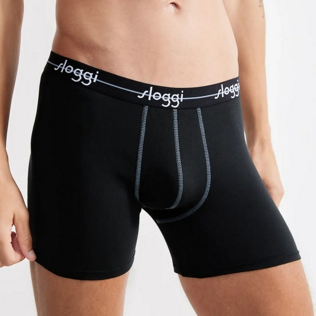 Sloggi 2pack Boxer Uomo Lungo - 10206948 0004 Nero
