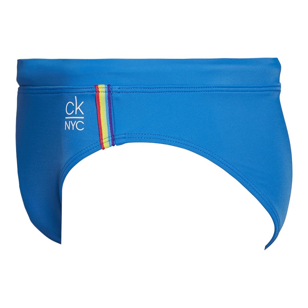 Calvin Klein Slip Uomo Lycra - azzurro - KM0KM00487 CJR