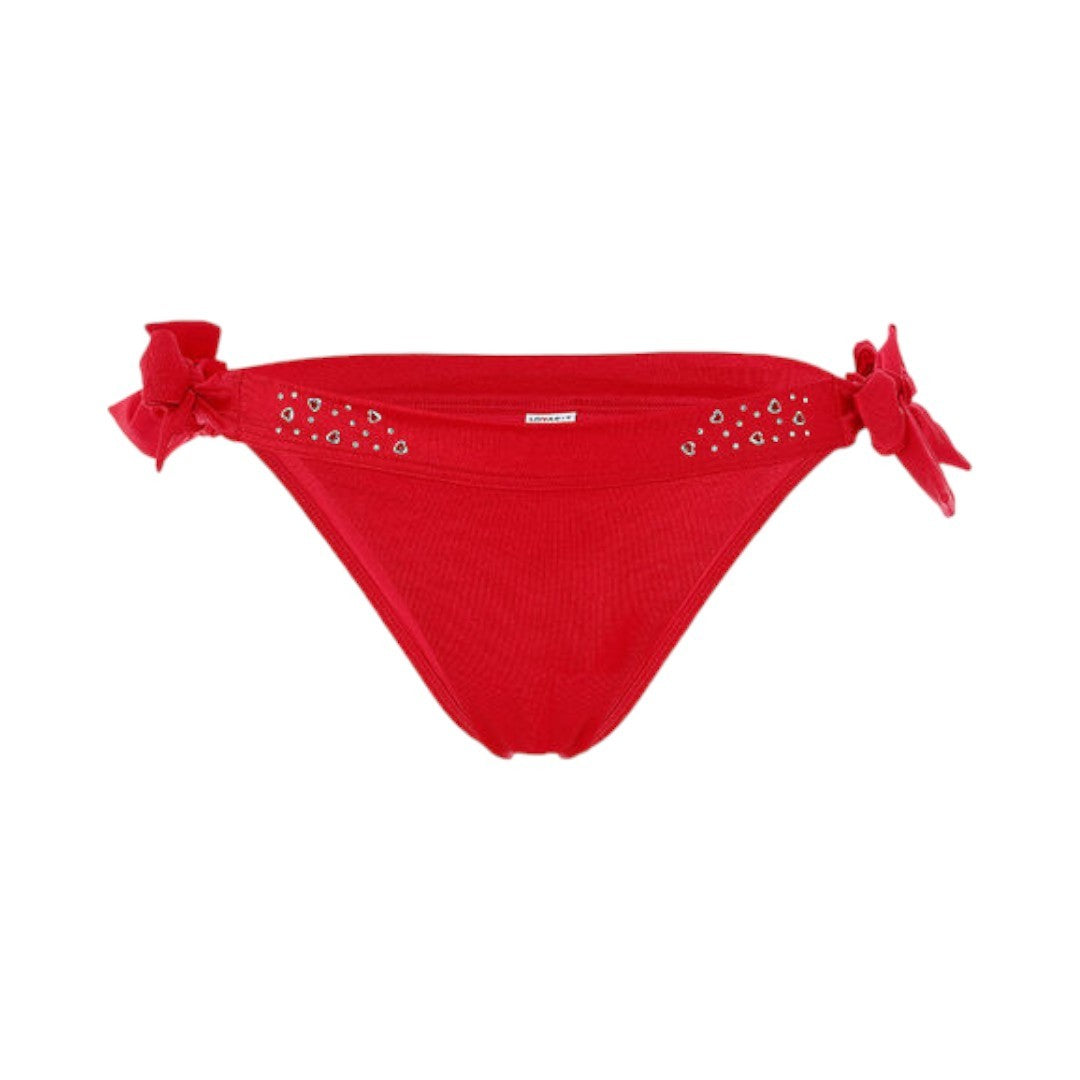 Lovable Slip Bikini Donna con fiocchi Fancy Shiny Micro, rosso - L0D44-008