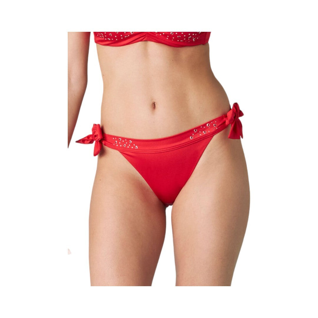 Lovable Slip Bikini Donna con fiocchi Fancy Shiny Micro, rosso - L0D44-008