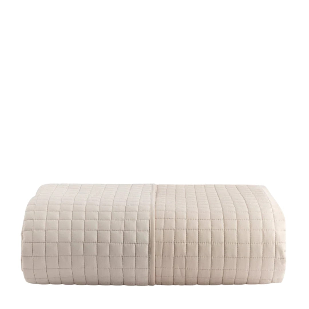 Riviera Quilt Matrimoniale Bicolore Passpartout in Microfibra Tortora