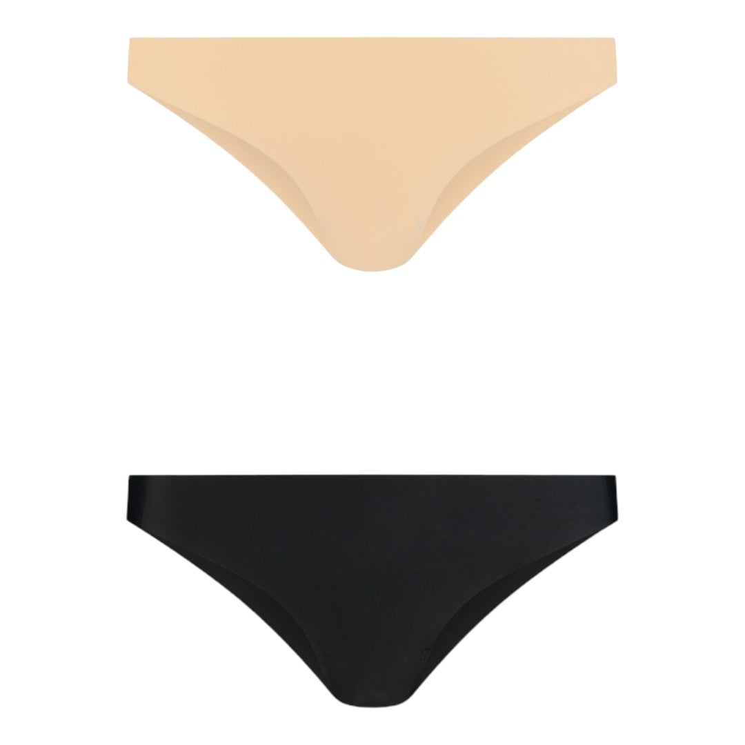 Bye Bra Brasiliano Donna invisibile (2 Pack: 1 Nudo, 1 Nero)