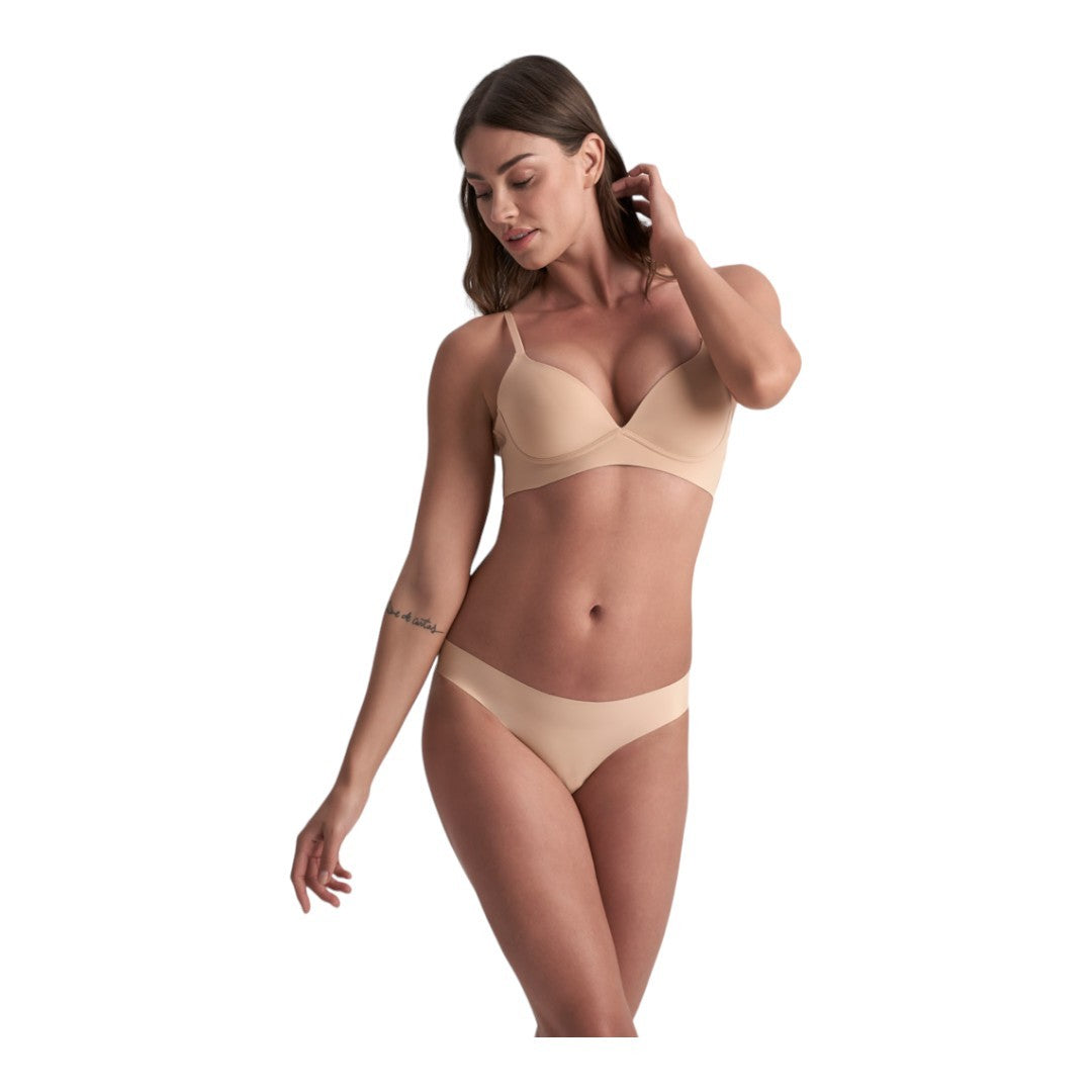 Bye Bra Brasiliano Donna invisibile (2 Pack: 1 Nudo, 1 Nero)