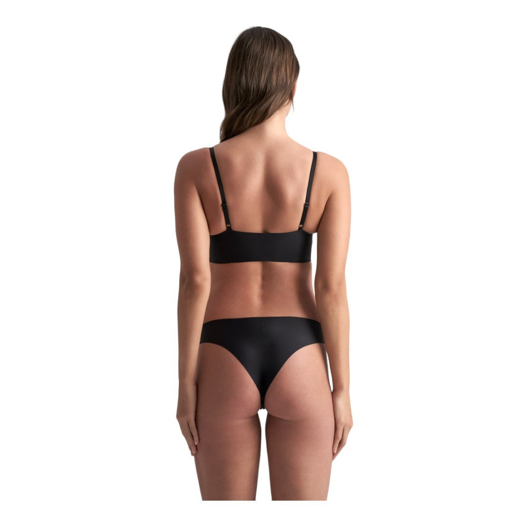 Bye Bra Brasiliano Donna invisibile (2 Pack: 1 Nudo, 1 Nero)