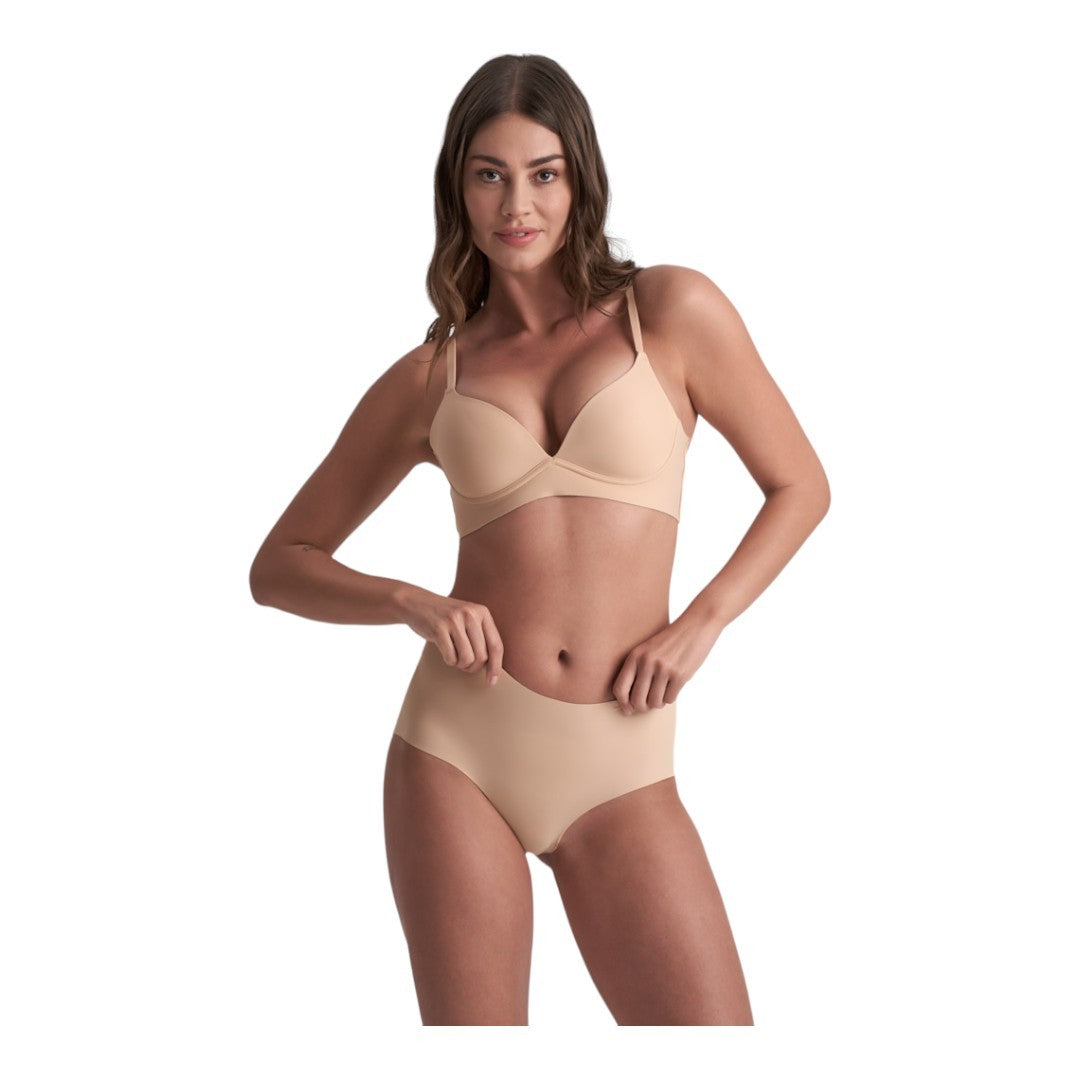 Bye Bra Slip Alto Donna Invisibile(2 pack: 1 nudo, 1 nero)