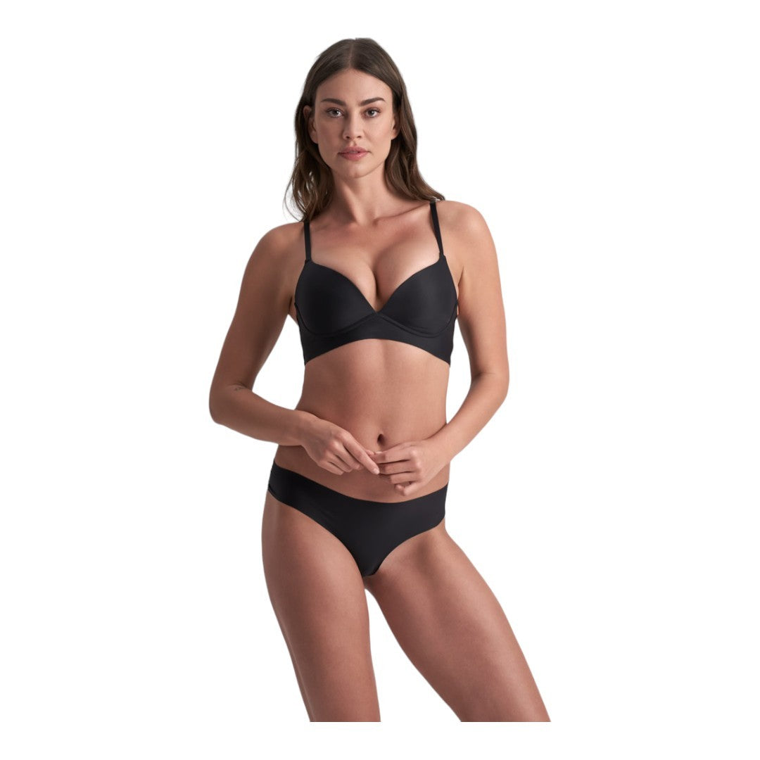 Bye Bra Perizoma Donna invisibile (2 Pack: 1 nudo, 1 nero)