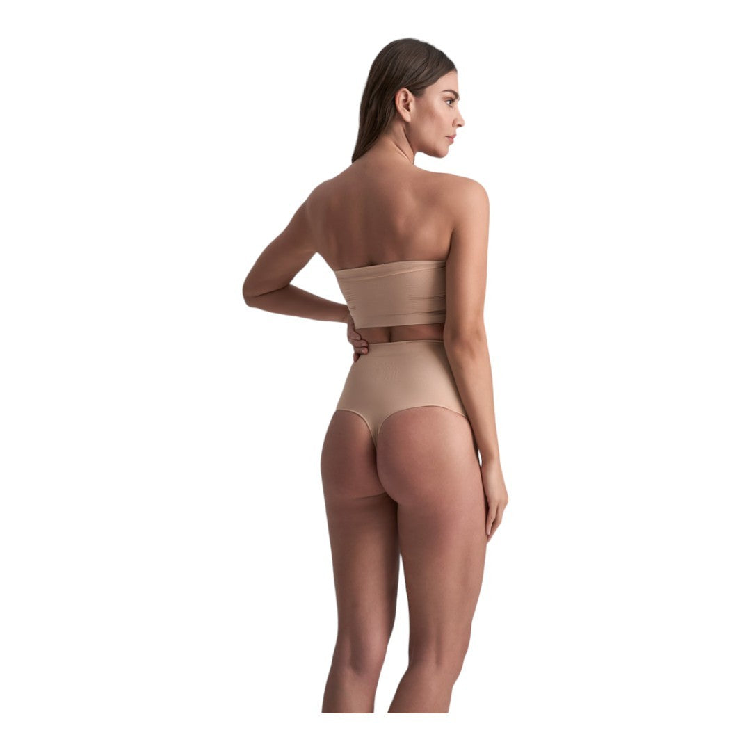 Bye Bra Soft Touch Seamless Perizoma Donna A Vita Media Beige