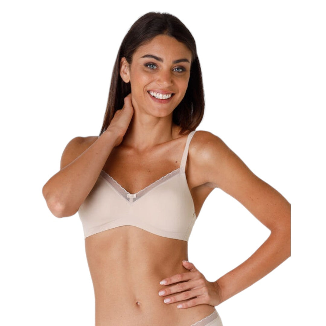 Lovable Reggiseno Donnasenza ferretto My Daily Comfort in microfibra bianco skin