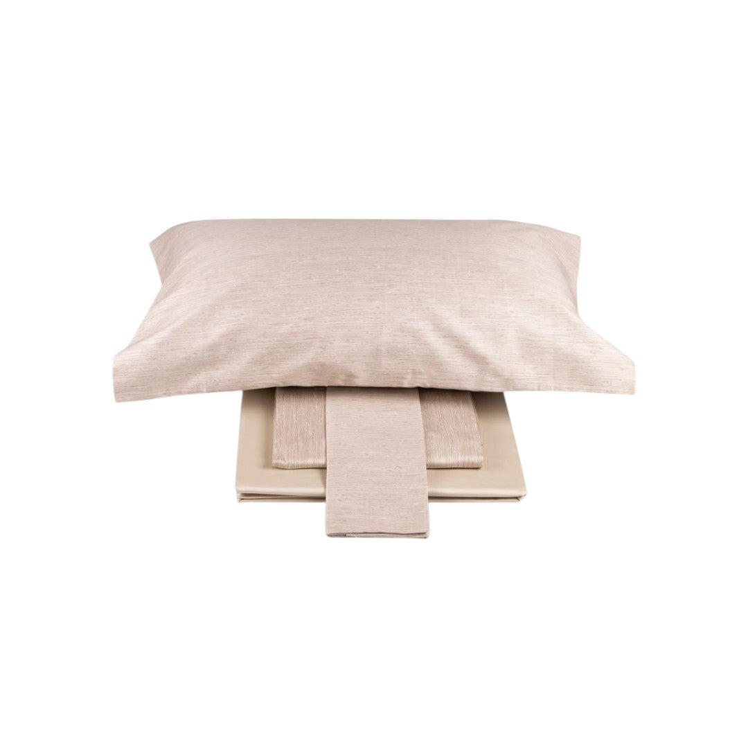 Dondi Home Completo lenzuola matrimoniale puro raso di cotone Finiseta Betulla