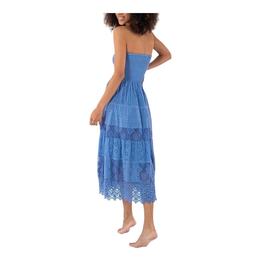 Iconique Abito Donna Gaia Bandeau Midi Blue - IC23-054