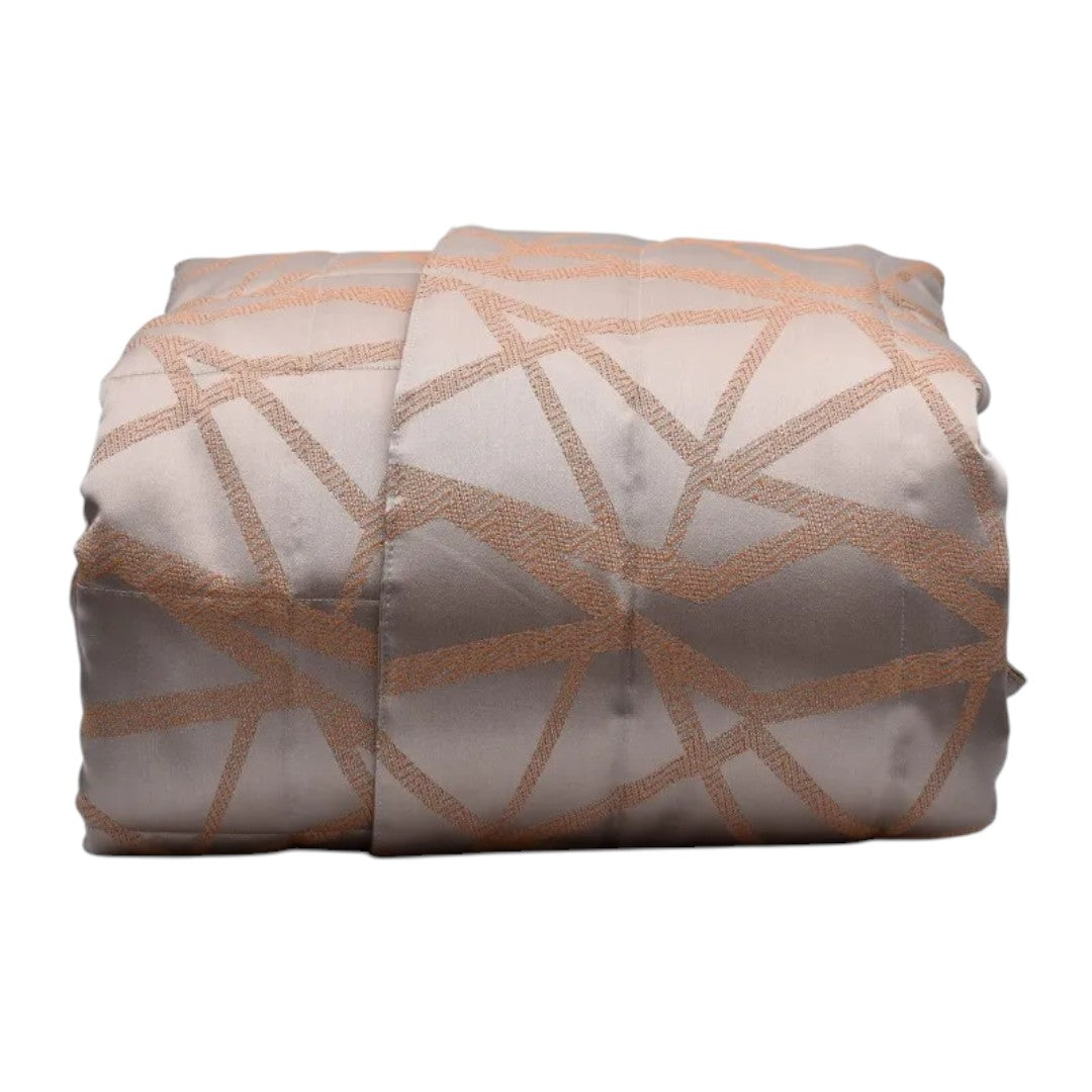 Dondi Home Trapunta matrimoniale in jacquard con trama geometrica Ruggine