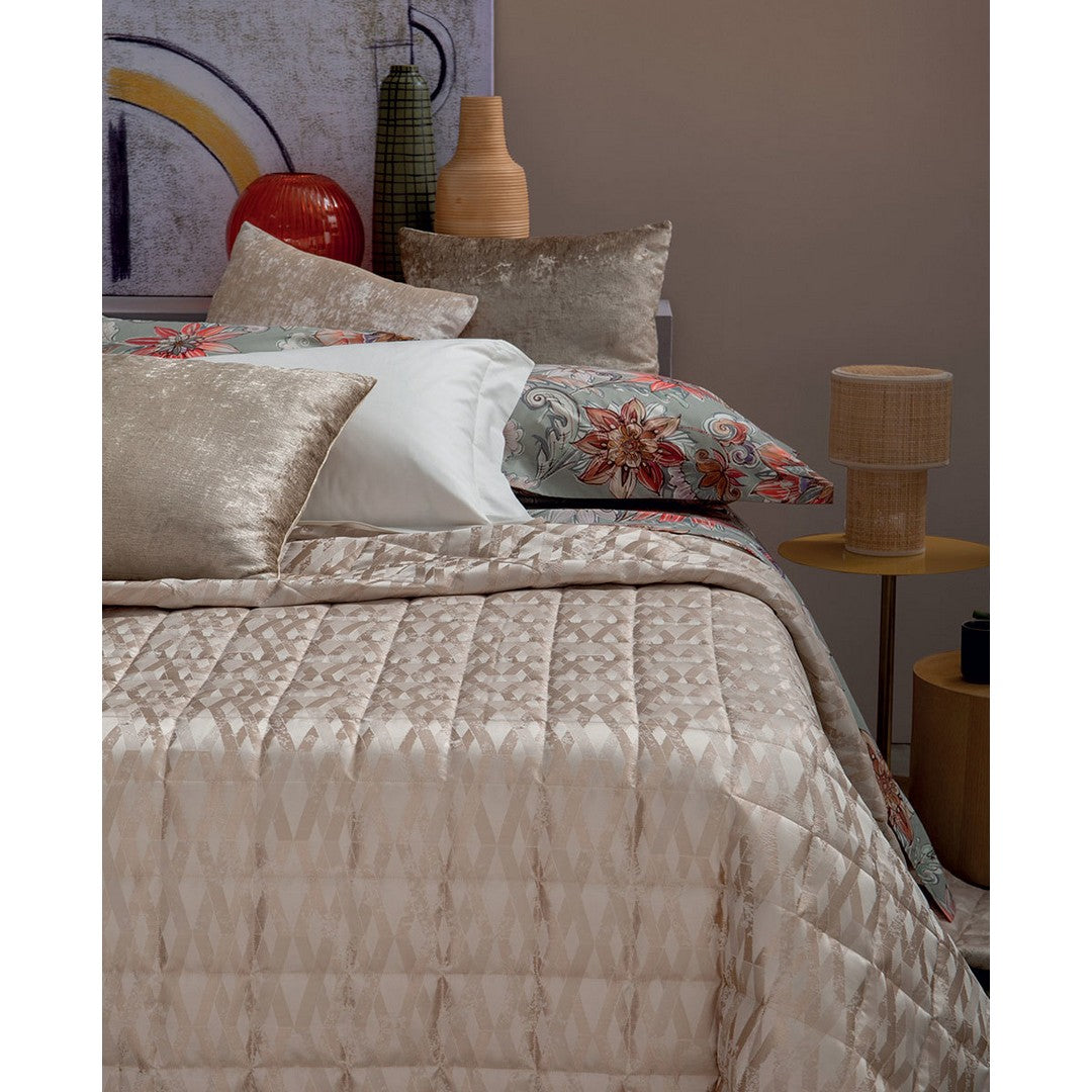 Dondi Home Copriletto trapuntato matrimoniale jacquard Aura Platino 3410513